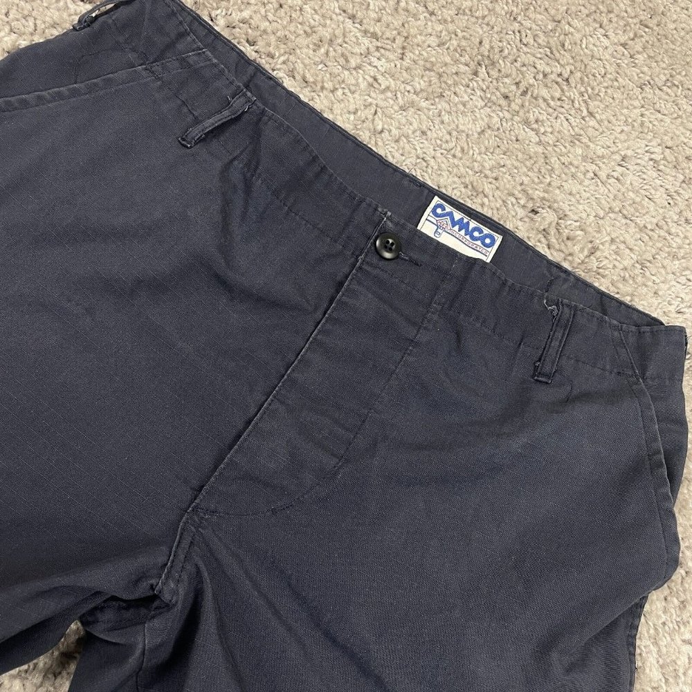 CAMCO Cargo Pants Men's Size Large-Long Navy Blue Military Trousers Made In USA